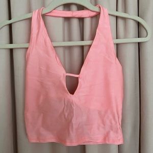 Bright pink halter!